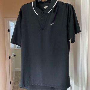 Mens Nike Tennis Polo - Black